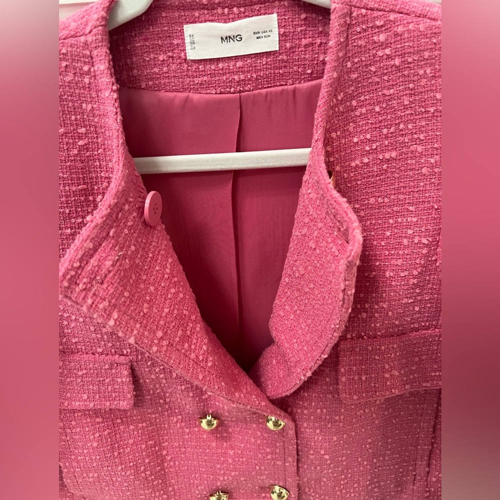 🩷NWOT🩷 MANGO Tweed Lady Jacket in XS - Picture 7 of 10